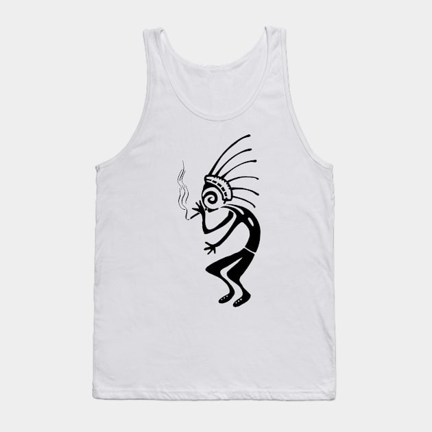 Kokopelli smoke weed black Tank Top by ngmx